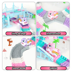 Coroiesty unicorn race tracks diy-track encourages open-ended creativity