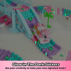 Coroiesty unicorn race tracks two cars for fun racing sessions