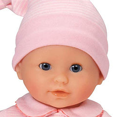 Corolle Bébé Calin Charming Pastel bean-filled body supports lifelike posing.