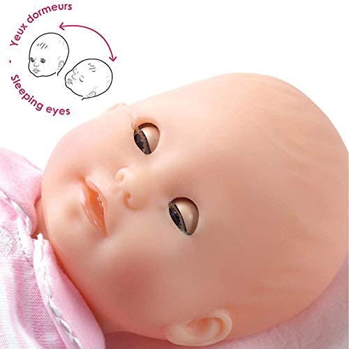 Corolle Bébé Calin Charming Pastel pink cap and pajama outfit for bedtime cuddles.