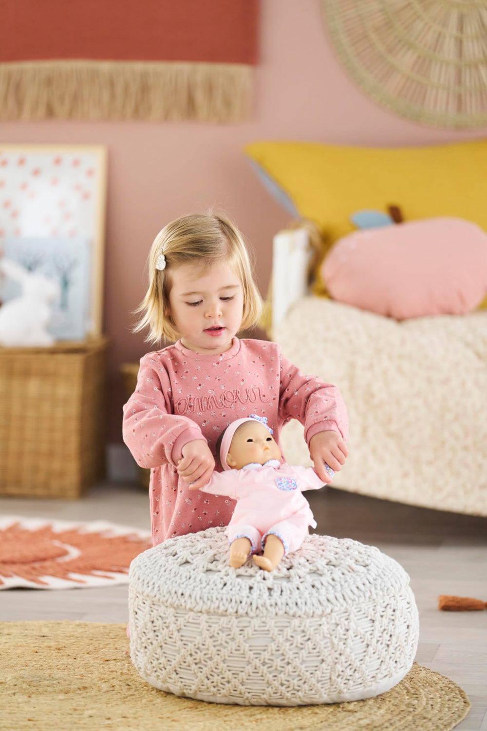Corolle Bebe Calin Mila offers expandable play with additional outfits and accessories.