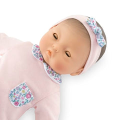 Corolle Bebe Calin Mila with vanilla-scented vinyl skin for engaging sensory play.