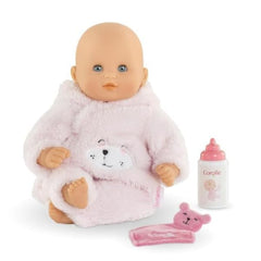 Corolle 12in bean-filled body is easy for little hands to grasp.