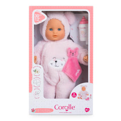 Corolle realistic features support nurturing play and early bonding.