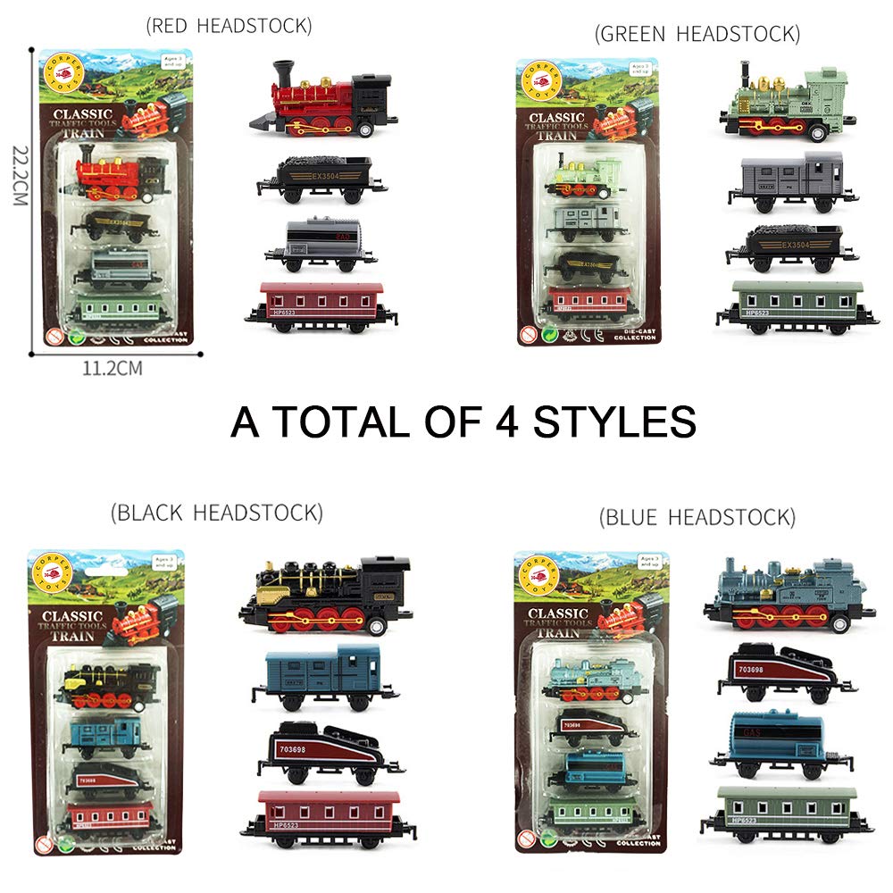 CORPER TOYS train set packaged for convenient storage