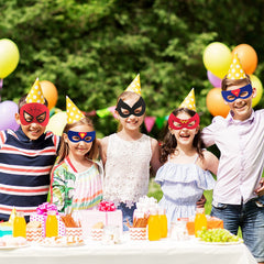 Corpower kids cosplay masks in red, blue, and green spark imaginative play