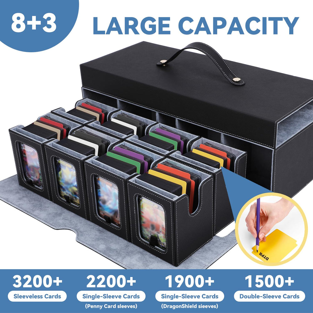 Cortile Magic deck box with shoulder strap enables hands-free gaming