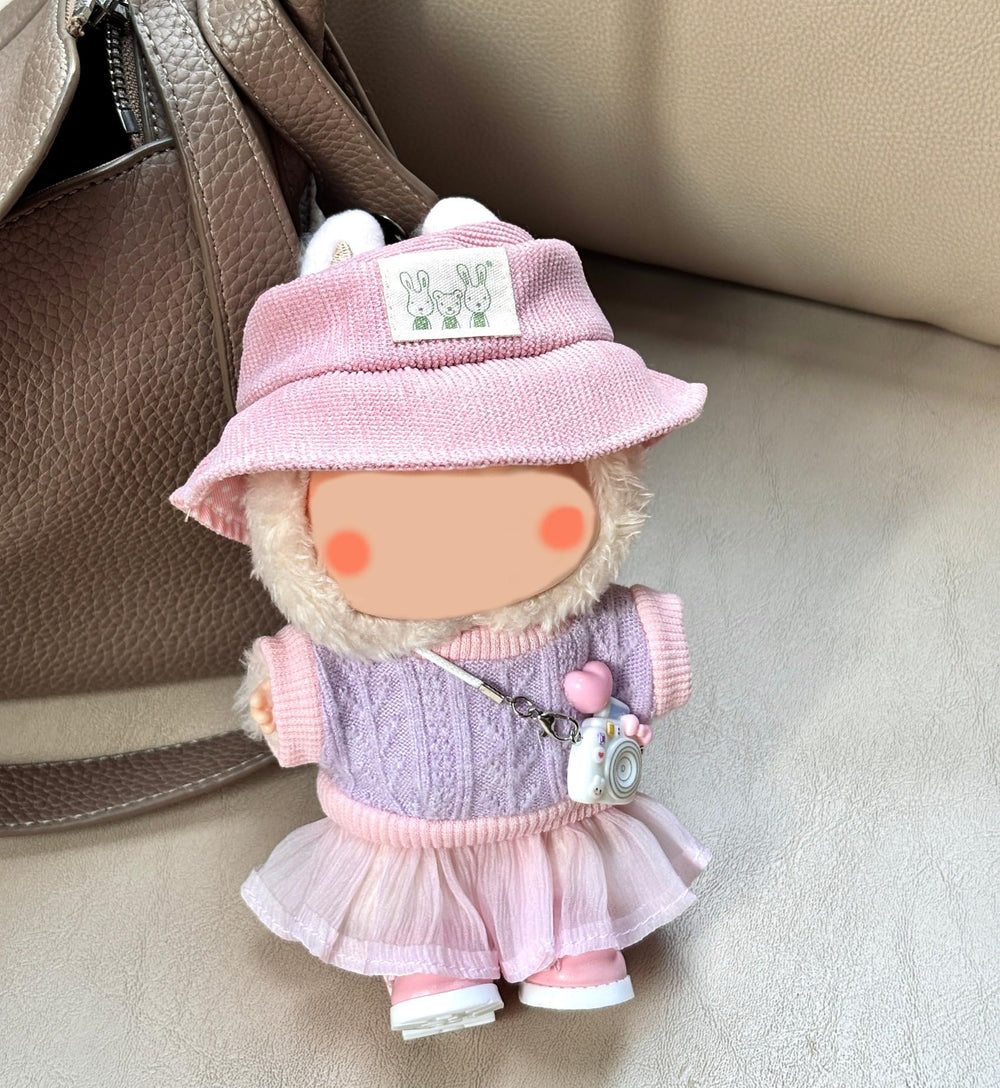 Coruja 17cm doll outfit pink faux-leather shoes with flexible soles