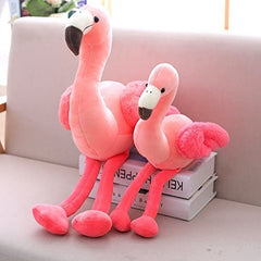 COSGOO flamingo plush features realistic eyes and nose details.
