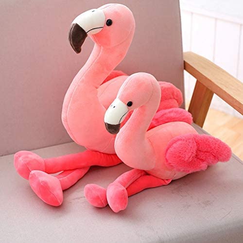 COSGOO flamingo plush serves as a portable travel companion.
