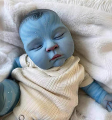 cosheng newborn reborn doll with closed eyes in sleeping pose.