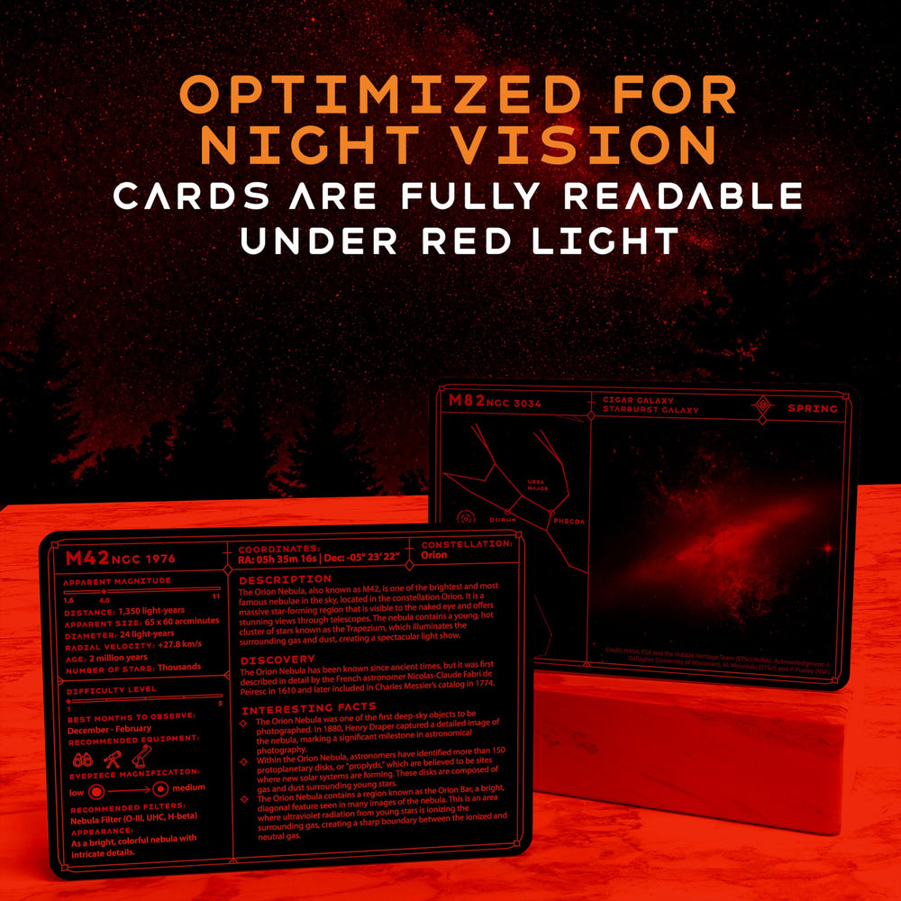 Cosmic Shards Stargazing Cards back side provides concise object details