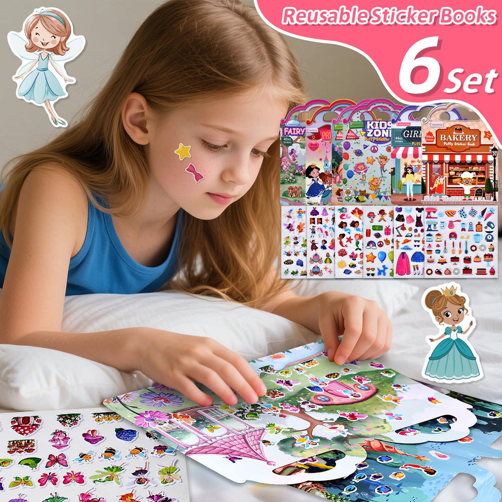 Cosomia travel-friendly sticker book for quiet on-the-go entertainment