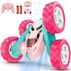Cosone RC pink car front view with durable ABS body for active play.
