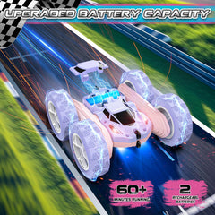 Cosone RC stunt car performing 360 flip during a trick
