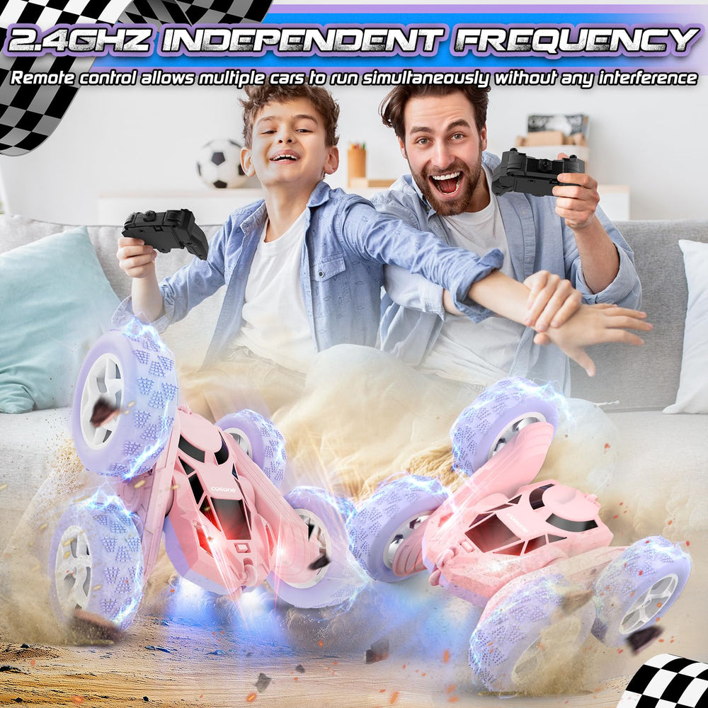 Cosone RC Stunt Car durable ABS body withstands bumps.
