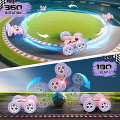 Cosone RC Stunt Car lights and motion for engaging family fun.