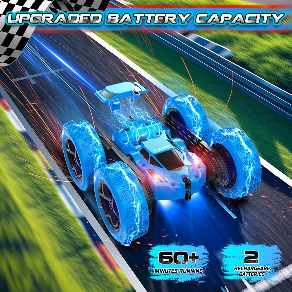 cosone remote control car performing a 360 flip in action