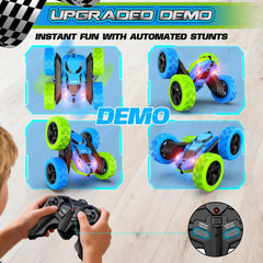 Cosone remote-control car 360° rotation showcases thrilling stunt potential.
