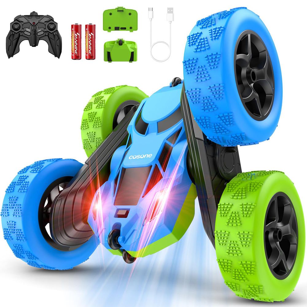 Cosone remote-control car front view highlights stable design for confident beginner play.