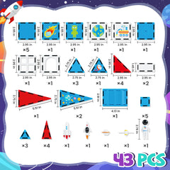 cossy space tiles secure-magnets ensure safe play with strong hold