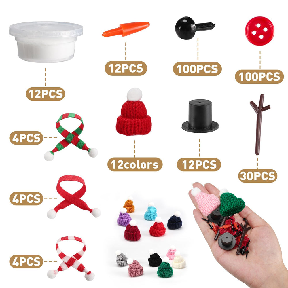 Cosweet cotton knitted hats complete the snowman look with winter flair
