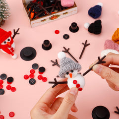 Cosweet Snowman Buttons Kit small buttons provide extra accents for crafts