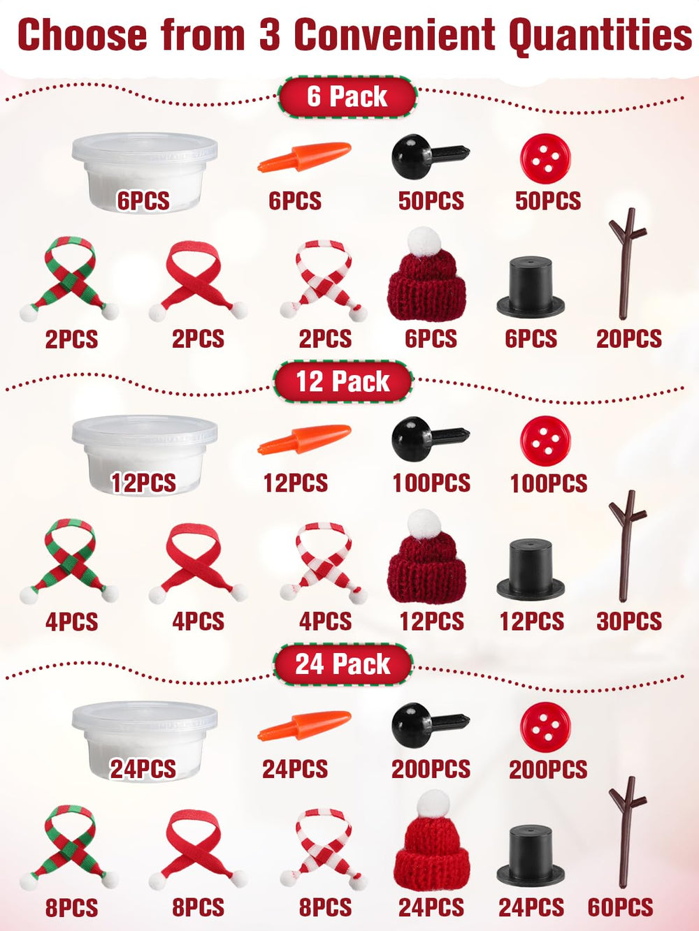 Cosweet colorful scarves supply vibrant wraps for cozy snowmen