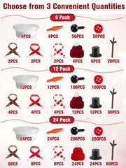 Cosweet colorful scarves supply vibrant wraps for cozy snowmen