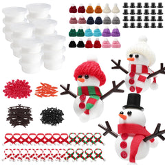 Cosweet snowman crafts kit packaging highlights the complete DIY set for festive decorating.