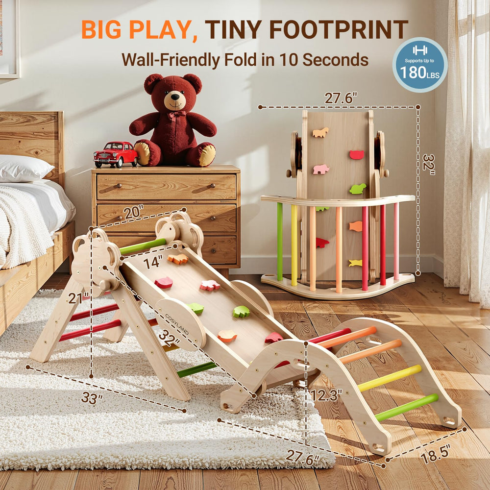 COSYLAND foldable frame enables easy storage and quick setup after playtime.