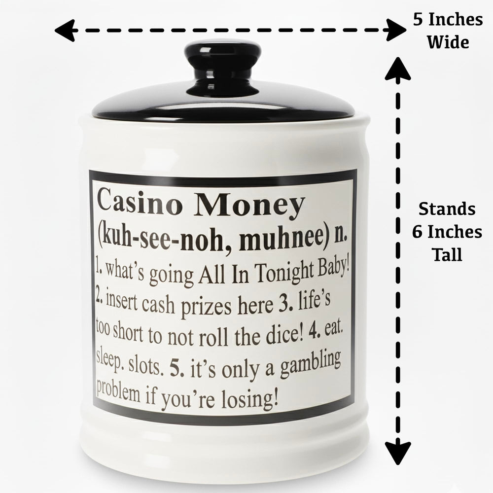 Cottage Creek Casino Money Piggy Bank doubles as chic office decor and conversation starter.