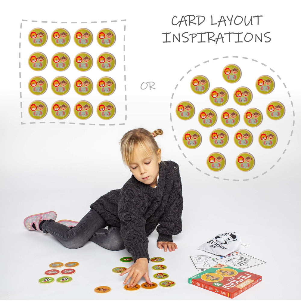 Lion illustration on Cottify card highlighting colorful Montessori visuals
