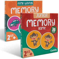 Cottify wooden memory game with animals; engaging early learning through picture pairing.