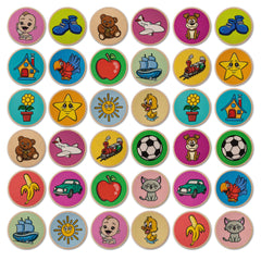 Cottify memory game with color backgrounds to improve quick visual matching for toddlers.