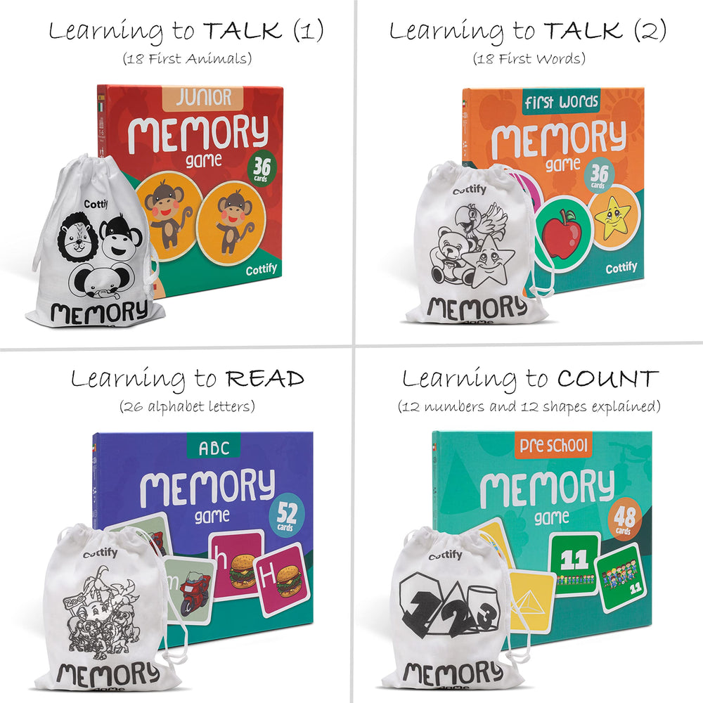 Cottify includes drawstring pouch for easy portability and on-the-go learning.