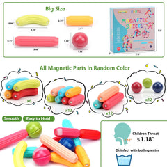 COUOMOXA beginner-friendly magnetic set enables screen-free, independent play.