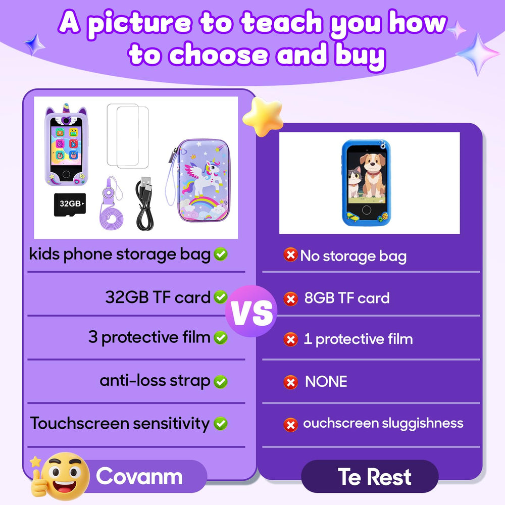 Covanm Kids Smart Phone organizer pouch with tether cord for travel safety and organization.