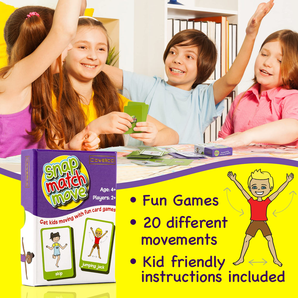 Covelico kids exercise cards group game setup boosts collaborative gym play