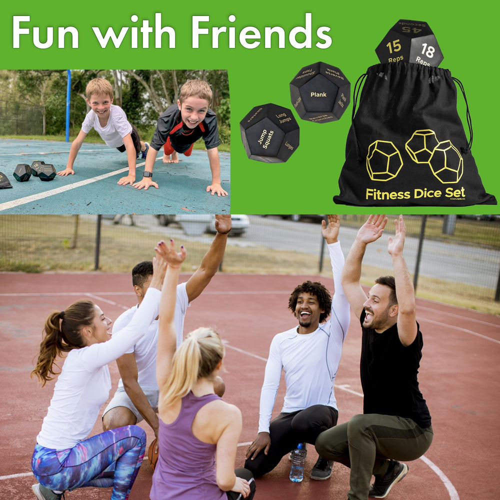 Covelico fitness dice set full-body workout in action