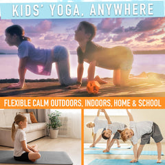 Covelico Yoga Dice on a classroom table, ready for group yoga sessions.