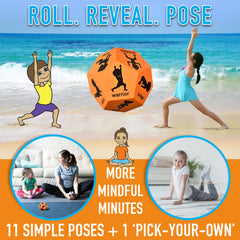 Covelico Yoga Dice in use, promoting independent pose choices during quiet play.
