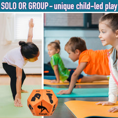 Covelico Yoga Dice orange color stands out for quick pose selection.