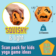 Covelico Yoga Dice bright foam showcases soft texture ideal for safe indoor play.