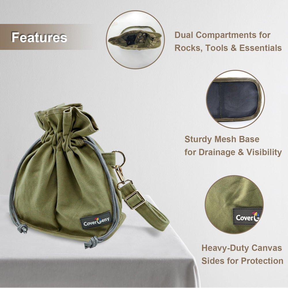 Cover Geny Nature Collection bag with pine cones focus for field collecting