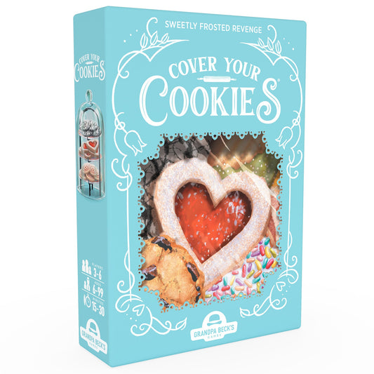 Cover Your Cookies artwork on cards sparks a lively family game night.