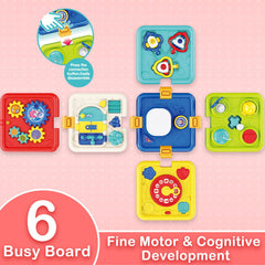 Covsen Busy Cube with flip switches for tactile exploration