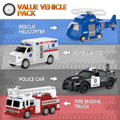 COVTOY fire truck with ladder and water spray for action play