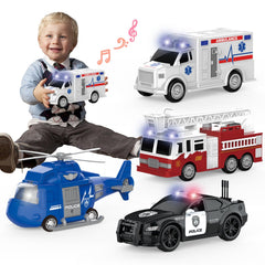 COVTOY police car with lights and siren for pretend play