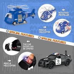 COVTOY complete emergency vehicles set for imaginative play
